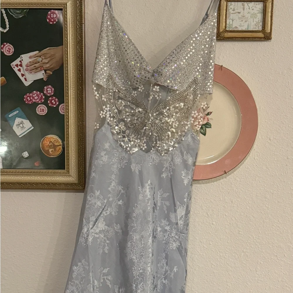 Boys Lie “Caught Slippin” Butterfly Dress in Blue - Picture 4 of 4